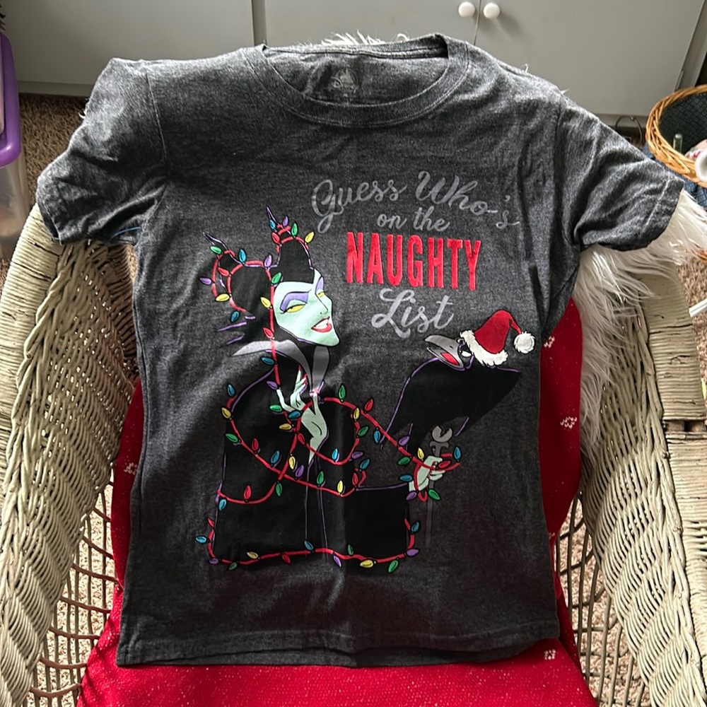 Dark grey Disney Maleficent Christmas t-shirt